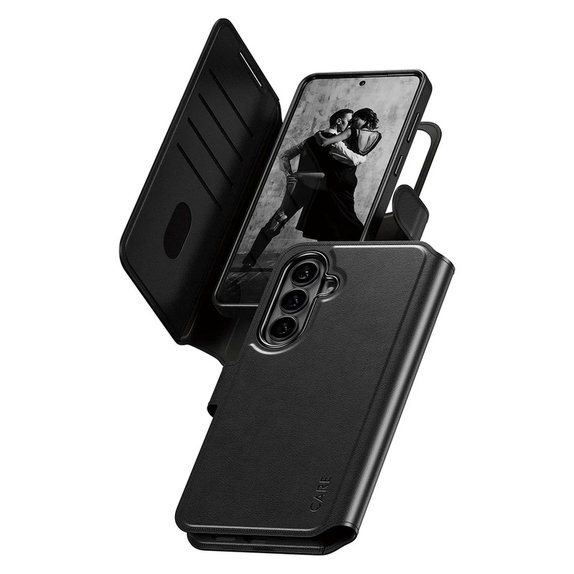 Hülle Tango Wallet Two-In-One mit QI für Samsung Galaxy S26+, Schwarz, PanzerGlass
