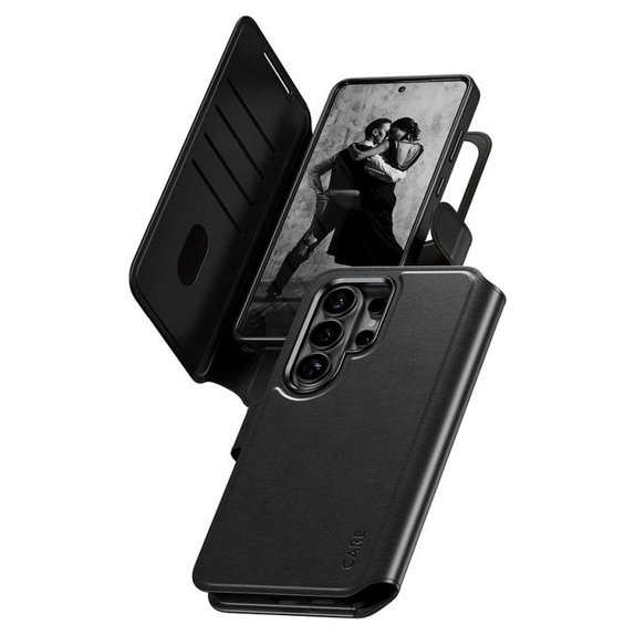 Hülle Wallet Tango Two-In-One mit QI für Samsung S26 Ultra, schwarz, CARE