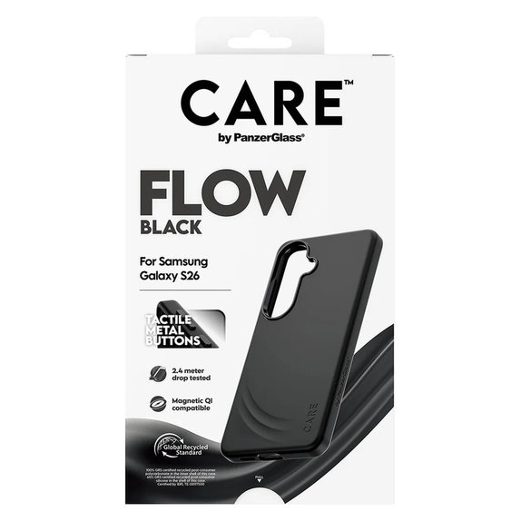 Hülle FLOW mit QI für Samsung Galaxy S26, Schwarz, PanzerGlass