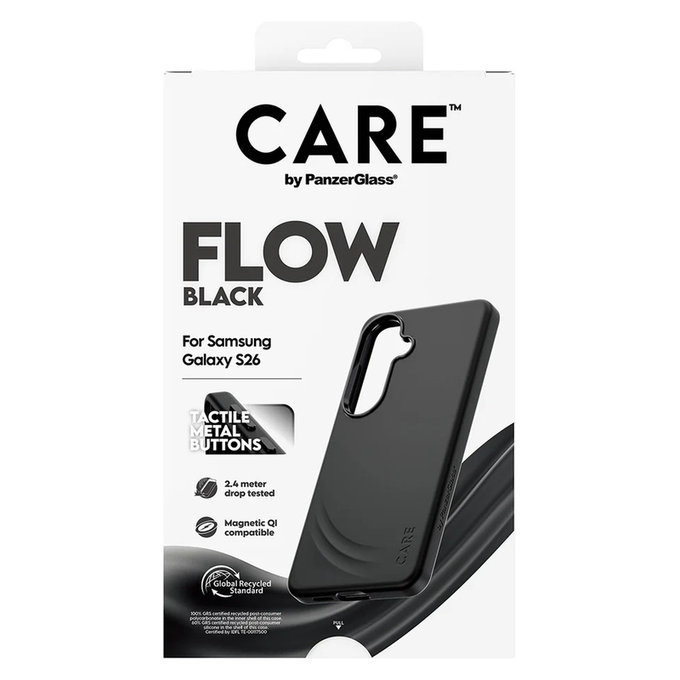 Hülle FLOW mit QI für Samsung Galaxy S26, Schwarz, PanzerGlass
