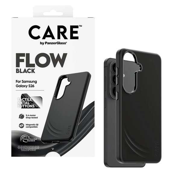 Hülle FLOW mit QI für Samsung Galaxy S26, Schwarz, PanzerGlass