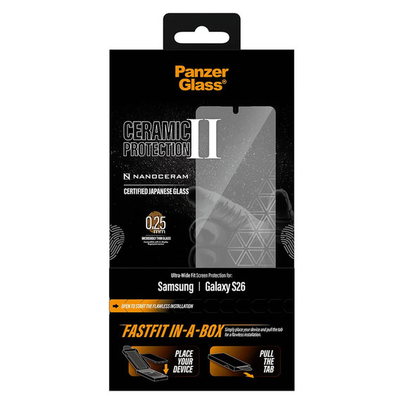 Panzerglas UWF Ceramic mit FASTFIT In-A-Box für Samsung Galaxy S26, Klar, PanzerGlass