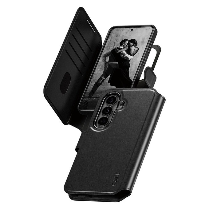 Hülle Tango Wallet Two-In-One mit QI für Samsung Galaxy S26, Schwarz, PanzerGlass