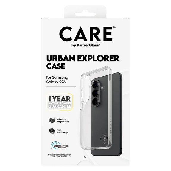Hülle Urban Explorer für Samsung Galaxy S26, Transaparentná, PanzerGlass