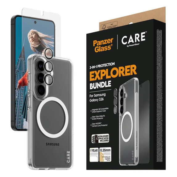 Bundle 3-in-1 Explorer für Samsung S26, PanzerGlass