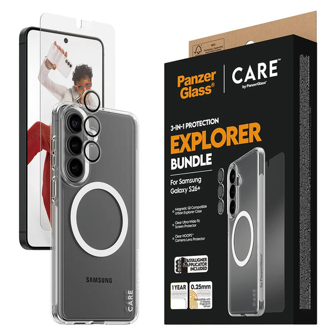 Bundle Explorer 3-in-1 für Samsung Galaxy S26+, PanzerGlass