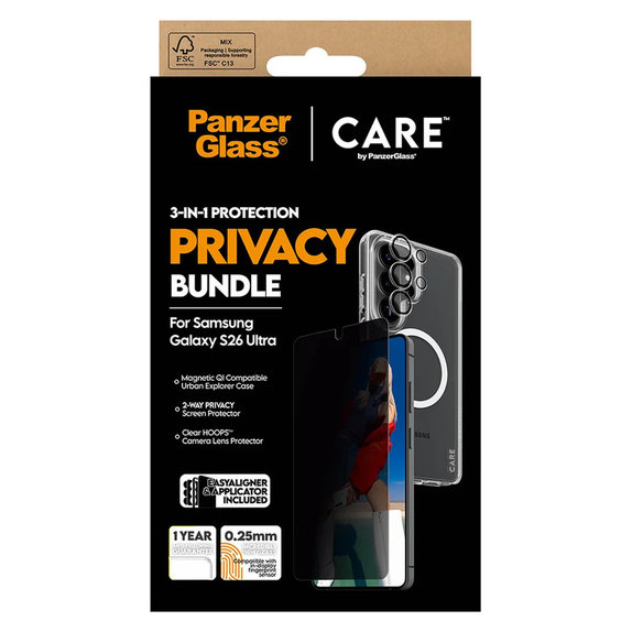 Bundle Privacy 3-in-1 für Samsung Galaxy S26 Ultra, PanzerGlass