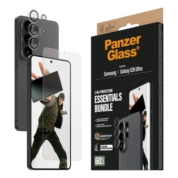 Bundle Essentials 2-in-1 für Samsung S26 Ultra, PanzerGlass