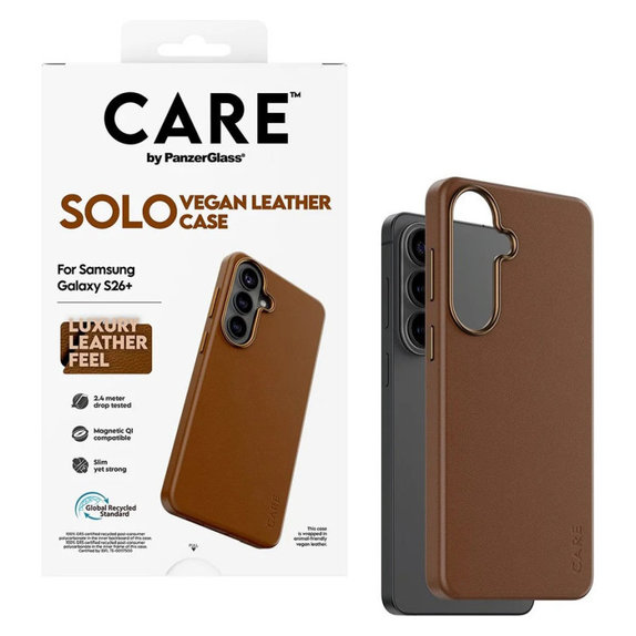 Hülle Solo für Samsung S26+, braun, CARE