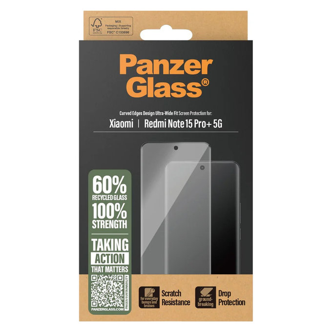 Panzerglas UWF für Xiaomi Redmi Note 15 Pro+ 5G, Schwarz, PanzerGlass