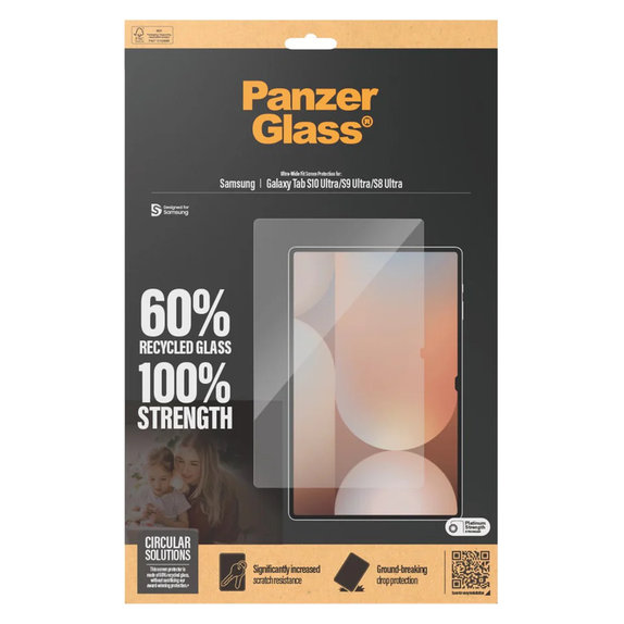 Panzerglas UWF für Samsung Galaxy Tab S8 Ultra/S9 Ultra/S10 Ultra, Klar, PanzerGlass