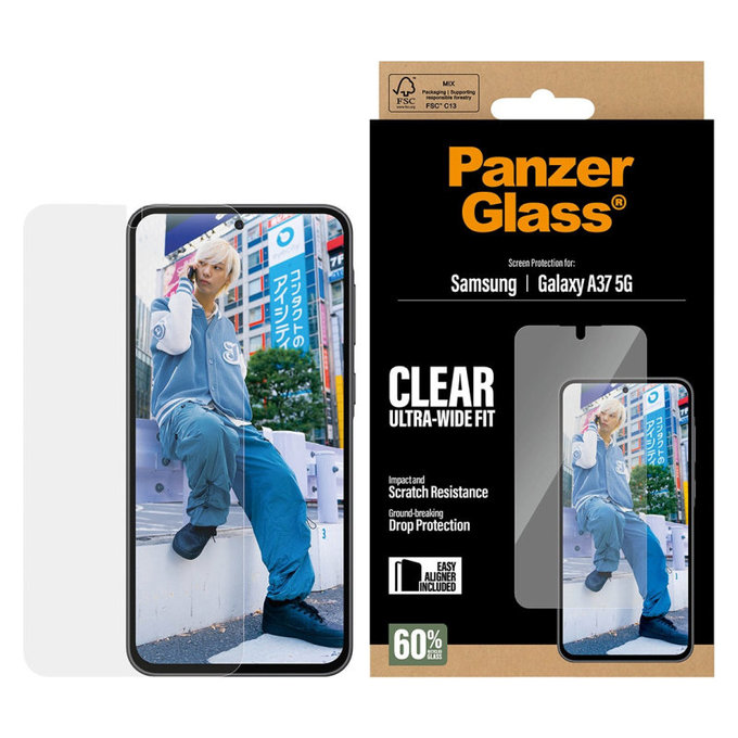 PanzerGlass - UWF Panzerglas mit Applikator für Samsung Galaxy A37, klar