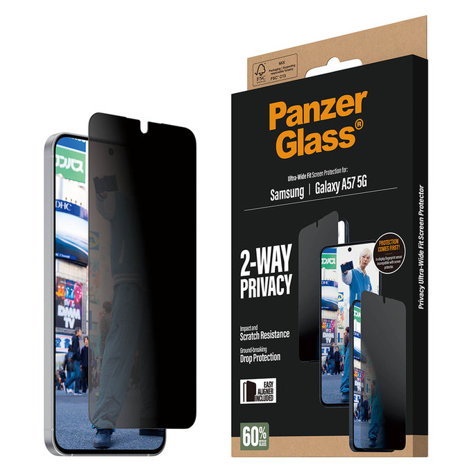 Panzerglas UWF Privacy mit Applikator für Samsung Galaxy A57, Klar, PanzerGlass
