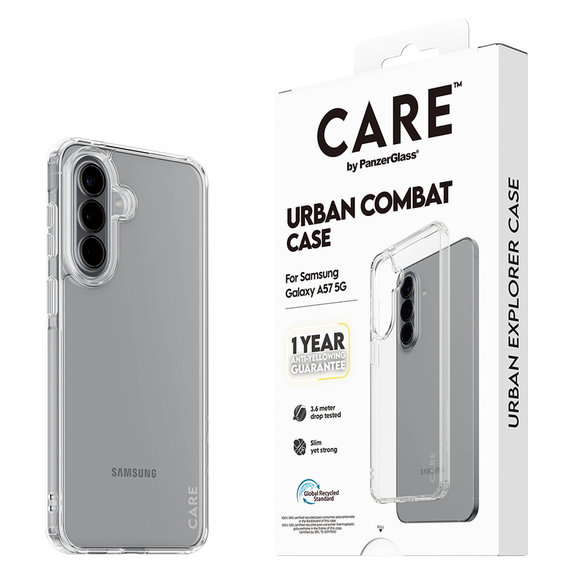 Hülle Urban Combat für Samsung Galaxy A57, Transparent, PanzerGlass