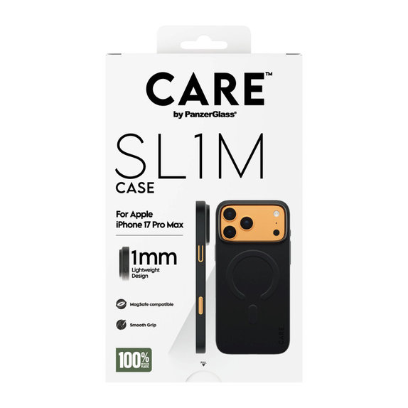 Hülle SL1M für iPhone 17 Pro Max, schwarz, PanzerGlass