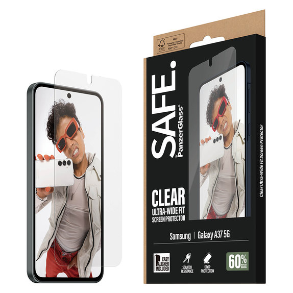 Panzerglas UWF mit Applikator für Samsung Galaxy A37, Klar, SAFE by PanzerGlass
