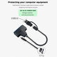 USB 3.0 / USB-C auf SATA Adapter für 2.5" und 3.5" HDD/SSD, mit Netzteil