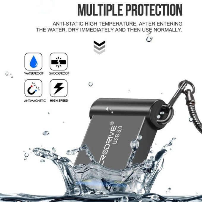 USB-Stick aus Metall, 64 GB, USB 3.0, silber