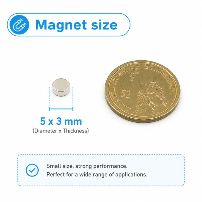 Neodym-Zylindermagnet N35, 5 x 3mm, 200 Stk.