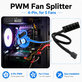 PWM Lüfter Hub, 4-Pin, für 5 Lüfter