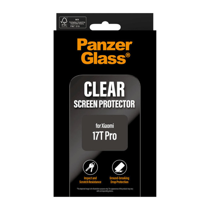 Panzerglas UWF für Xiaomi 17T Pro, Schwarz, PanzerGlass
