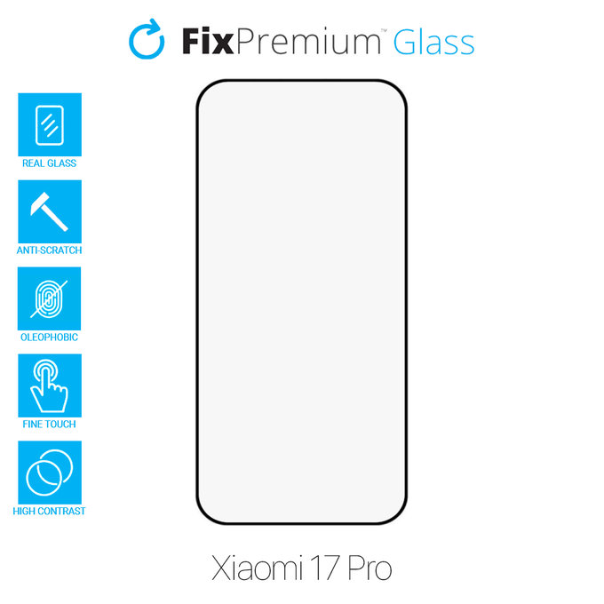 FixPremium FullCover Glass - Gehärtetes Glas für Xiaomi 17 Pro
