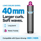 Langer Lockenaufsatz für Dyson Airwrap HS01, HS05, 40 mm, Nickel / Fuchsia