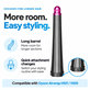Langer Lockenaufsatz für Dyson Airwrap HS01, HS05, 20 mm, Nickel / Fuchsia