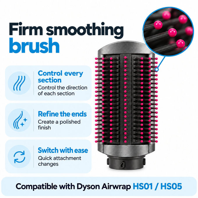 Feste Smoothing-Bürste für Dyson Airwrap HS01, HS05, Iron / Fuchsia