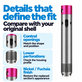 Hauptgehäuse für Dyson Airwrap HS01, HS05, Nickel / Fuchsia