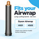 Langer Lockenaufsatz für Dyson Airwrap HS01, HS05, 30 mm, Nickel / Copper