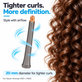 Langer Lockenaufsatz für Dyson Airwrap HS01, HS05, 20 mm, Nickel / Copper