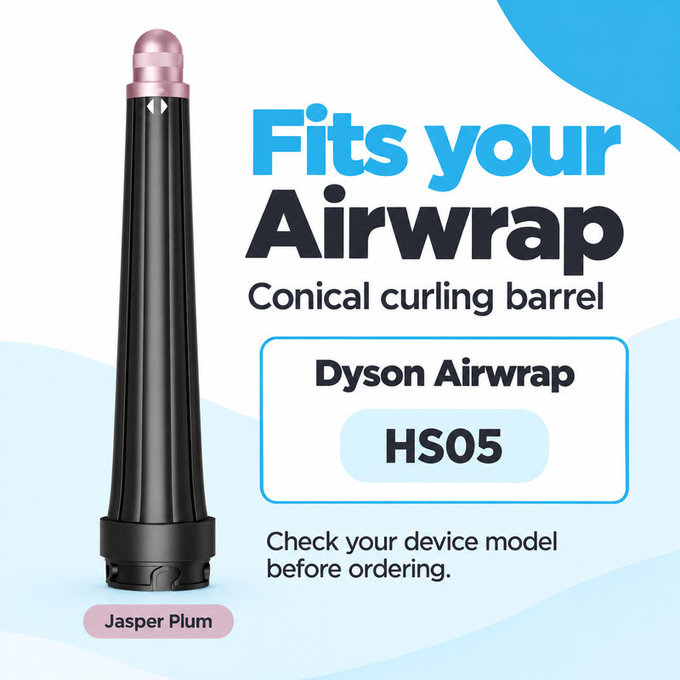 Konischer Lockenaufsatz für Dyson Airwrap HS05, Jasper Plum