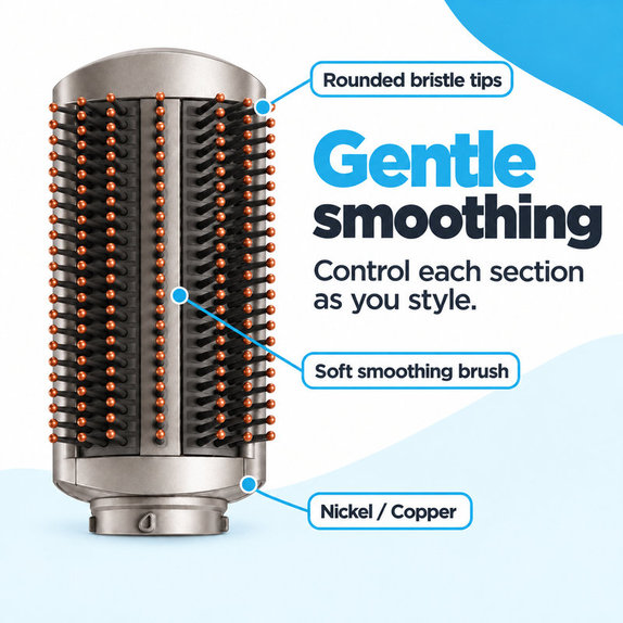 Weiche Smoothing-Bürste für Dyson Airwrap HS01, HS05, Nickel / Copper