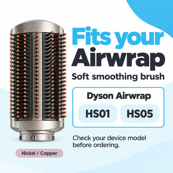 Weiche Smoothing-Bürste für Dyson Airwrap HS01, HS05, Nickel / Copper