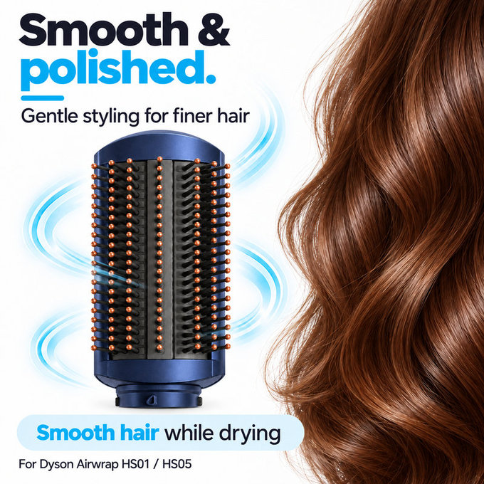 Weiche Smoothing-Bürste für Dyson Airwrap HS01, HS05, Prussian Blue / Rich Copper