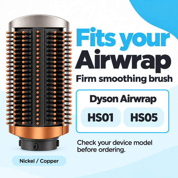 Feste Smoothing-Bürste für Dyson Airwrap HS01, HS05, Nickel / Copper