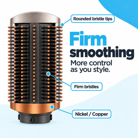 Feste Smoothing-Bürste für Dyson Airwrap HS01, HS05, Nickel / Copper