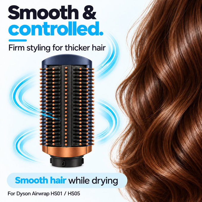 Feste Smoothing-Bürste für Dyson Airwrap HS01, HS05, Prussian Blue / Rich Copper