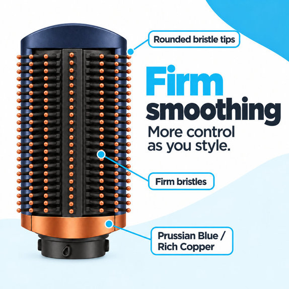 Feste Smoothing-Bürste für Dyson Airwrap HS01, HS05, Prussian Blue / Rich Copper