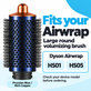 Große runde Volumenbürste für Dyson Airwrap HS01, HS05, Prussian Blue / Rich Copper