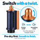 Coanda Glättungs- und Trocknungsaufsatz für Dyson Airwrap HS05, Prussian Blue / Rich Copper