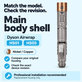 Hauptgehäuse für Dyson Airwrap HS01, HS05, Nickel / Copper