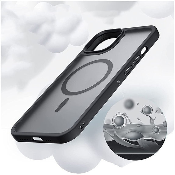 Hülle MagMat MagSafe für iPhone 7 / 8 / SE 2020 / 2022, Matte Black, Tech-Protect