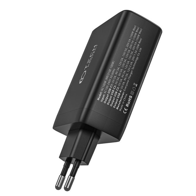 Netzladegerät NC100W-GAN 4-PORT PD 100W / QC3.0, weiß, Tech-Protect