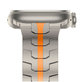Armband Stainless Line für Apple Watch 8 / 9 / 10 / 11 / SE / Ultra (44 / 45 / 46 / 49 mm), Titanium/Orange, Tech-Protect
