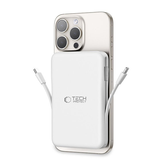 Powerbank PB31 Lifemag MagSafe 10000mAh, weiß, Tech-Protect