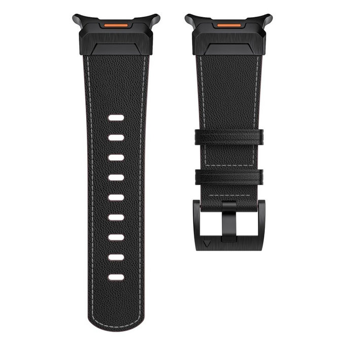 Armband Delta Pro für Samsung Watch Ultra 1 / 2 2024-2026 (47 mm) Leather, schwarz, Tech-Protect