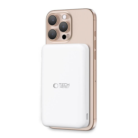 Powerbank PB24 Lifemag Qi2 MagSafe 10000mAh, weiß, Tech-Protect