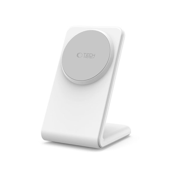 Kabelloses Ladegerät QI15W-A38 Magnetic MagSafe, weiß, Tech-Protect
